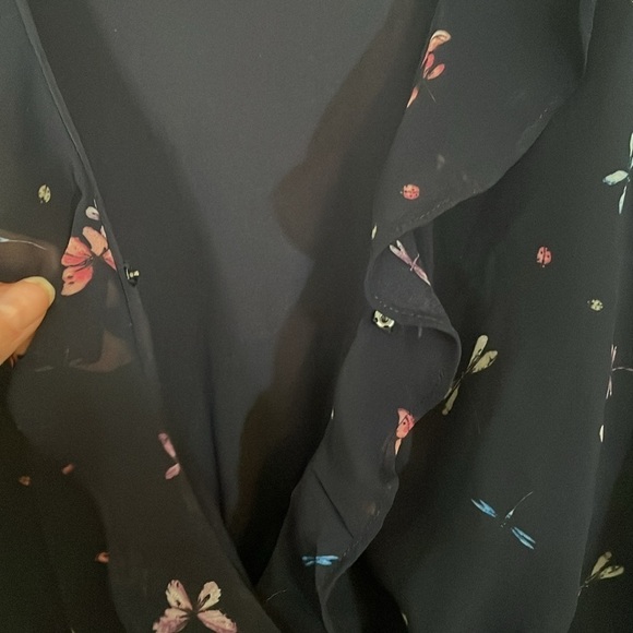 Women’s sleeveless floral ruffle drawstring flowing dress - Picture 7 of 10